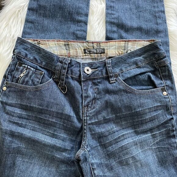 ZANADI medium wash 5 pocket ROCK jeans size 9 - Picture 5 of 8